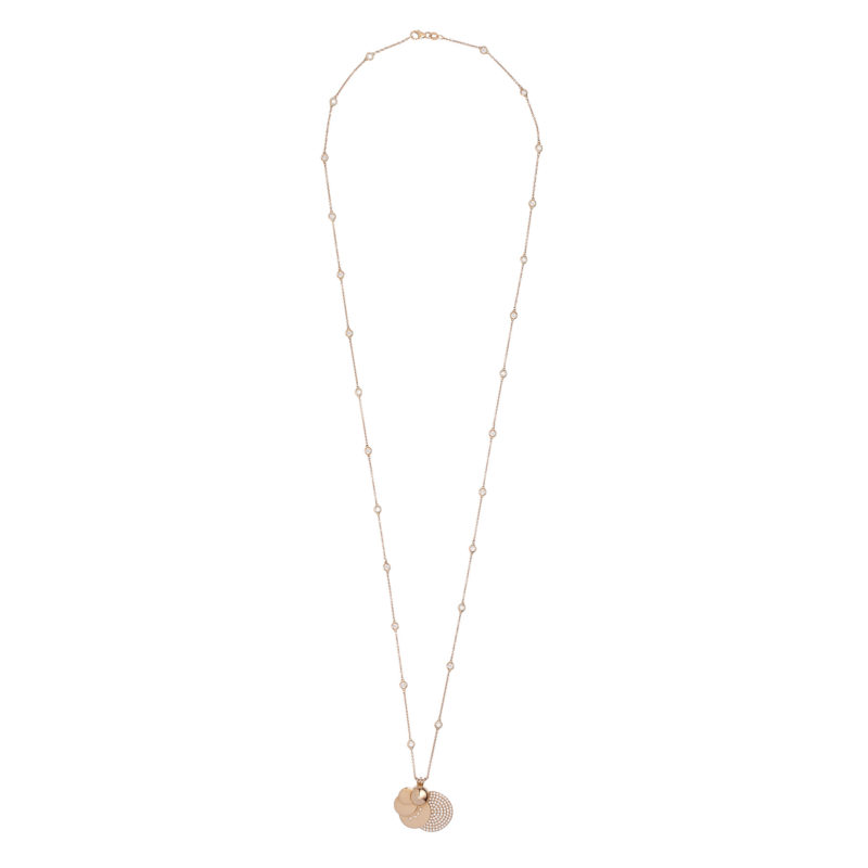 Sonia Jewels Gold-Toned NE State Pendant with Chain 25mm 
